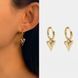 Сережки-кільця з підвіскою &laquo;Heart&raquo; арт.26W1020 26W1020 фото 1