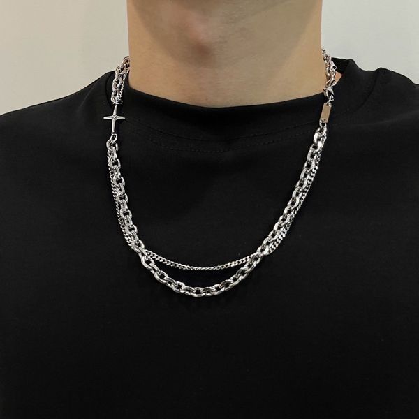 Цепь с подвеской крестик, унисекс, арт.21K005-s 21K005-s фото
