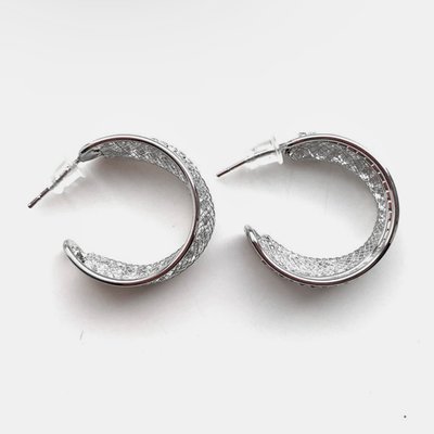 Сережки кільця з покриттям S925 арт.21K817-s 21K817-s фото