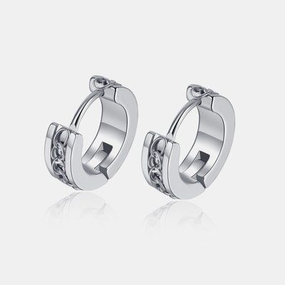 Серьги стальные кольца арт.24NZ029-s 24NZ029-s фото
