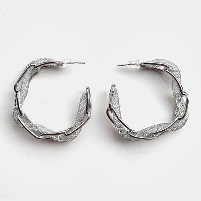 Сережки кільця з покриттям S925 арт.21K101-s 21K101-s фото