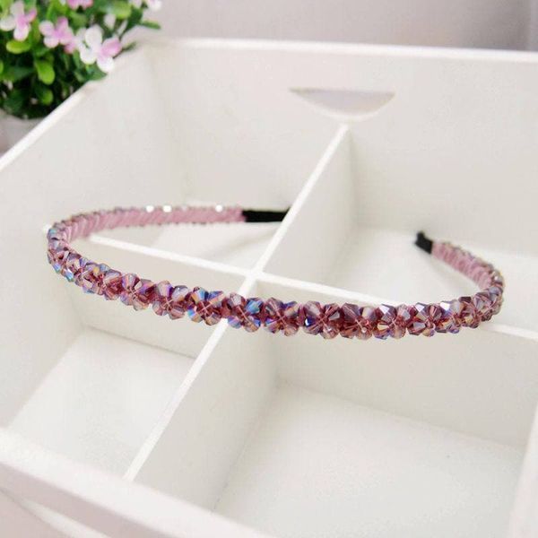 Ободок тонкий из бисера фиолетовый арт.20PJ040-7 20PJ040-7 фото