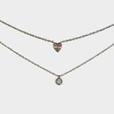 Ланцюжок із кулоном Сердечко та камінчиком арт.20NZ149-s 20NZ149-s фото